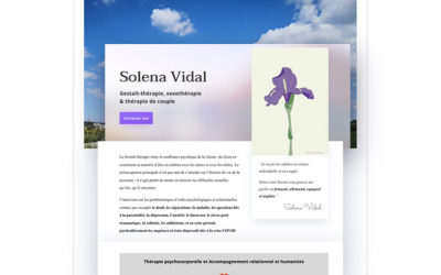 Site internet de Solena Vidal, psycho-praticienne
