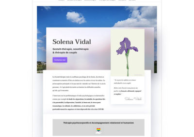 Site internet de Solena Vidal, psycho-praticienne