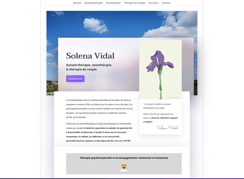 Site internet de Solena Vidal, psycho-praticienne