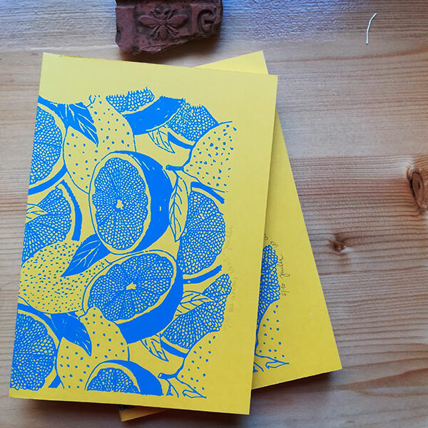 Carnet artisanal Les citrons bleus
