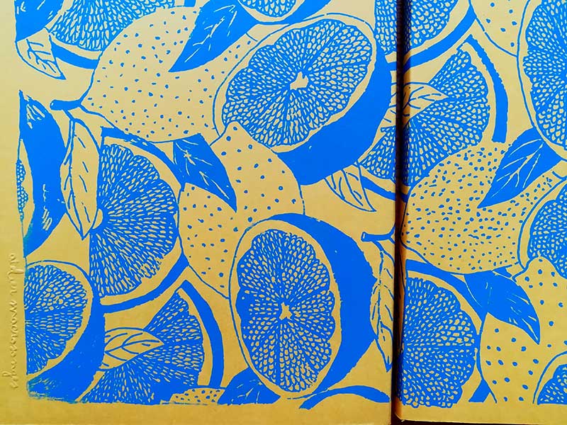 Carnet artisanal Les citrons bleus