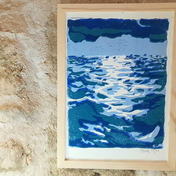 Illustration Linogravure Tempête Uzès