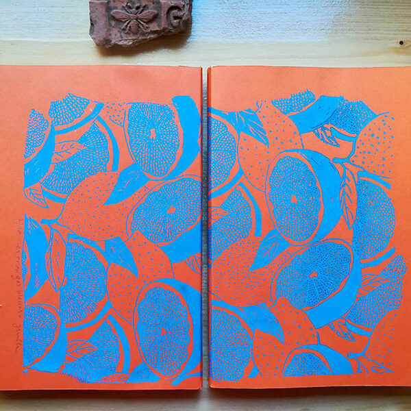 Carnet Sérigraphié Les Oranges bleues